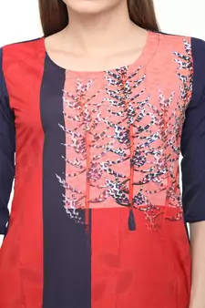 Crepe Multi Straight digital Kurta
