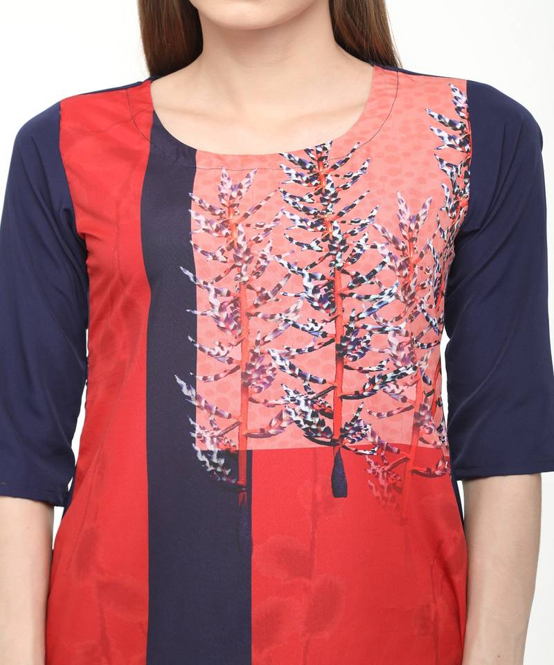 Crepe Multi Straight digital Kurta