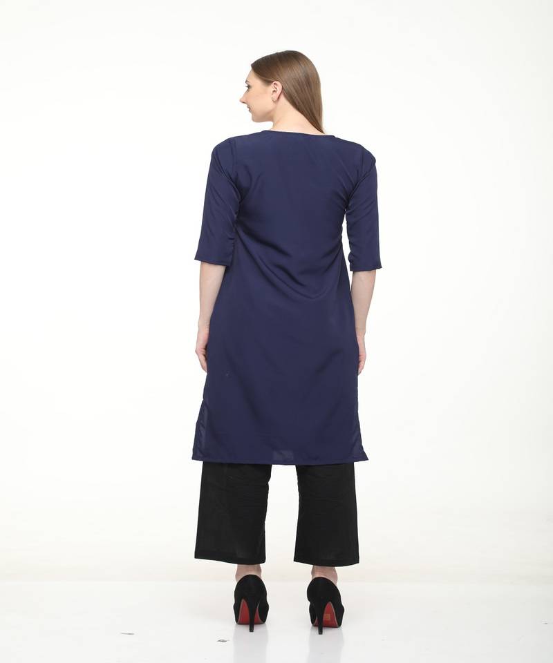 Crepe Multi Straight digital Kurta