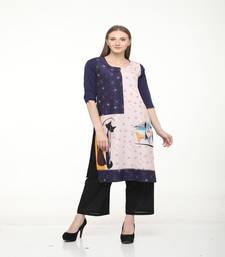 Crepe Straight Multi Kurta