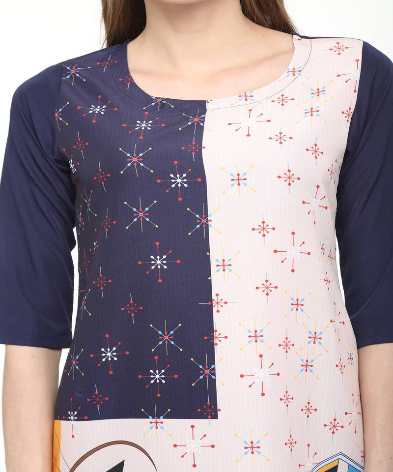 Crepe Straight Multi Kurta