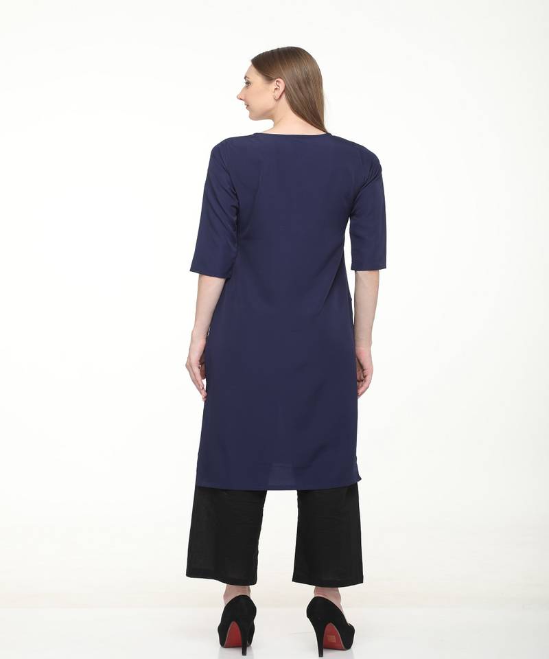 Crepe Straight Multi Kurta