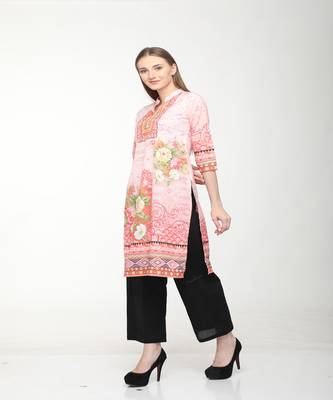 Crepe Multi Straight digital Kurta 2