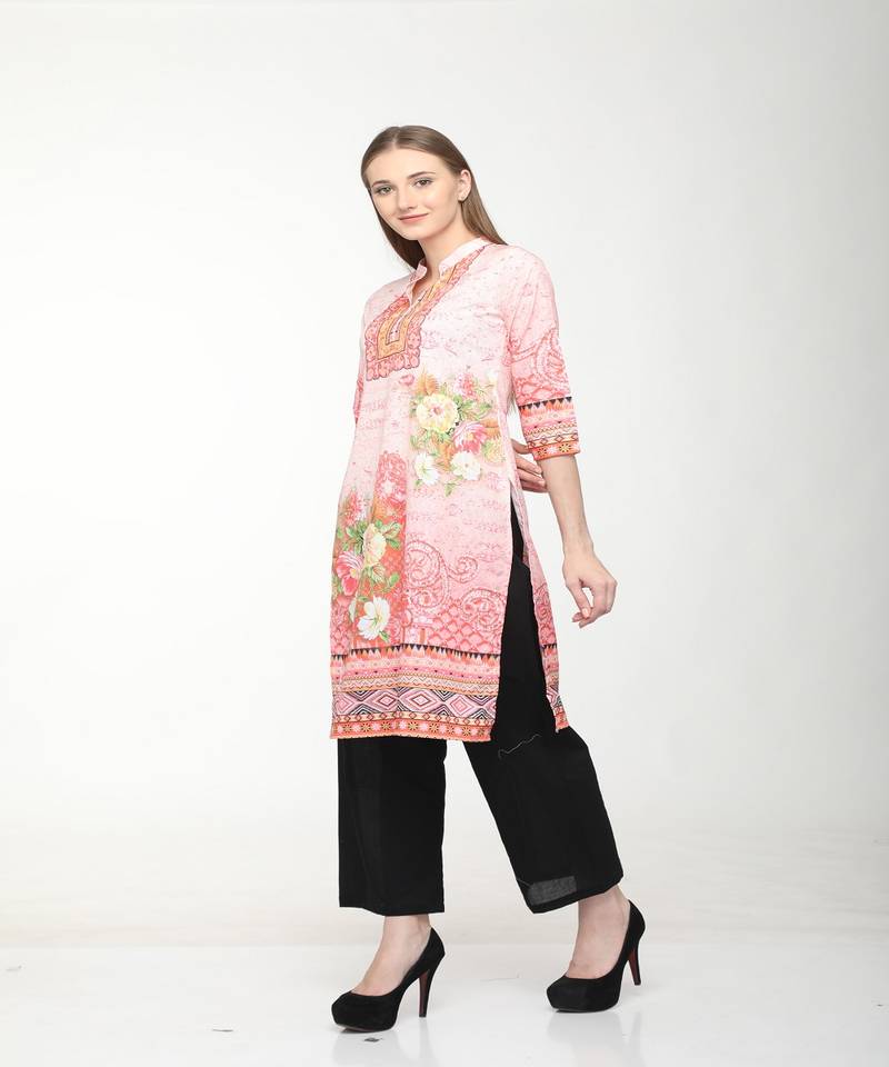 Crepe Multi Straight digital Kurta