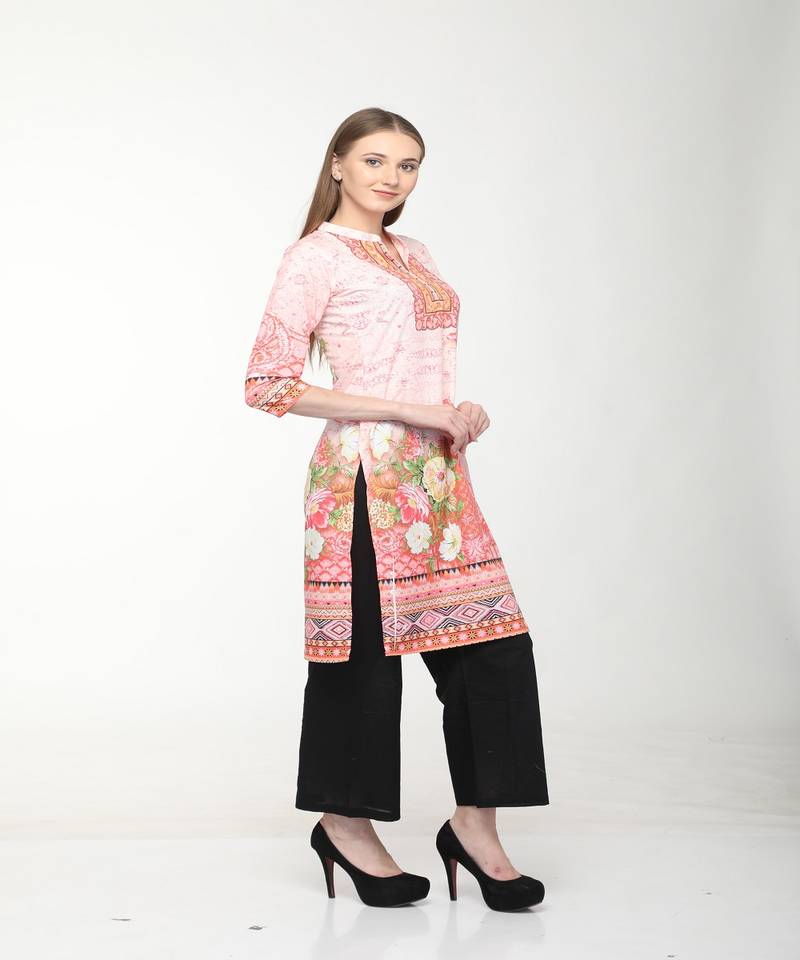 Crepe Multi Straight digital Kurta