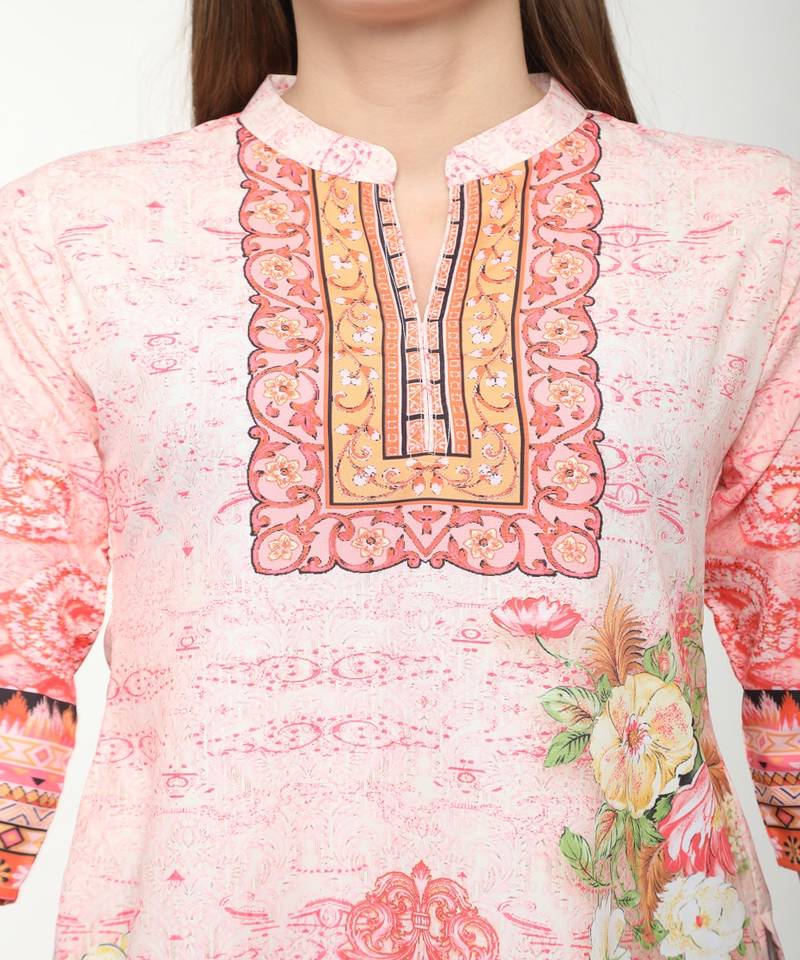 Crepe Multi Straight digital Kurta