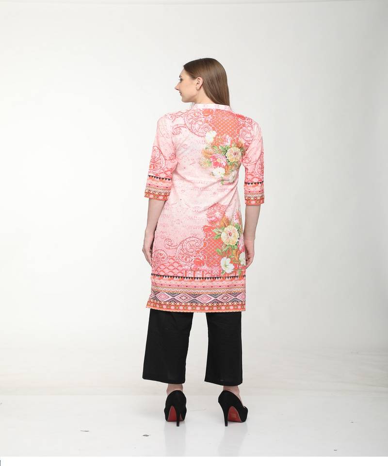 Crepe Multi Straight digital Kurta