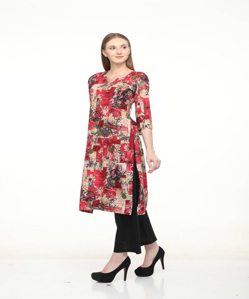 Rayon Straight Multi Kurta