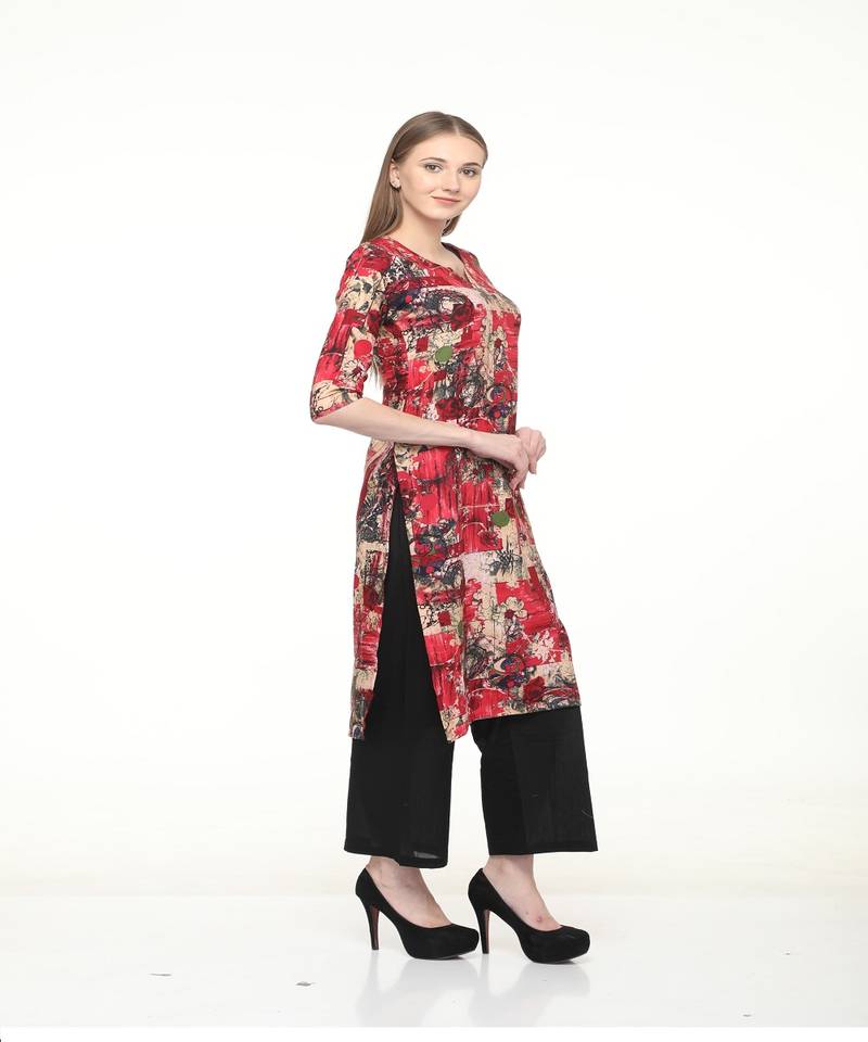 Rayon Straight Multi Kurta