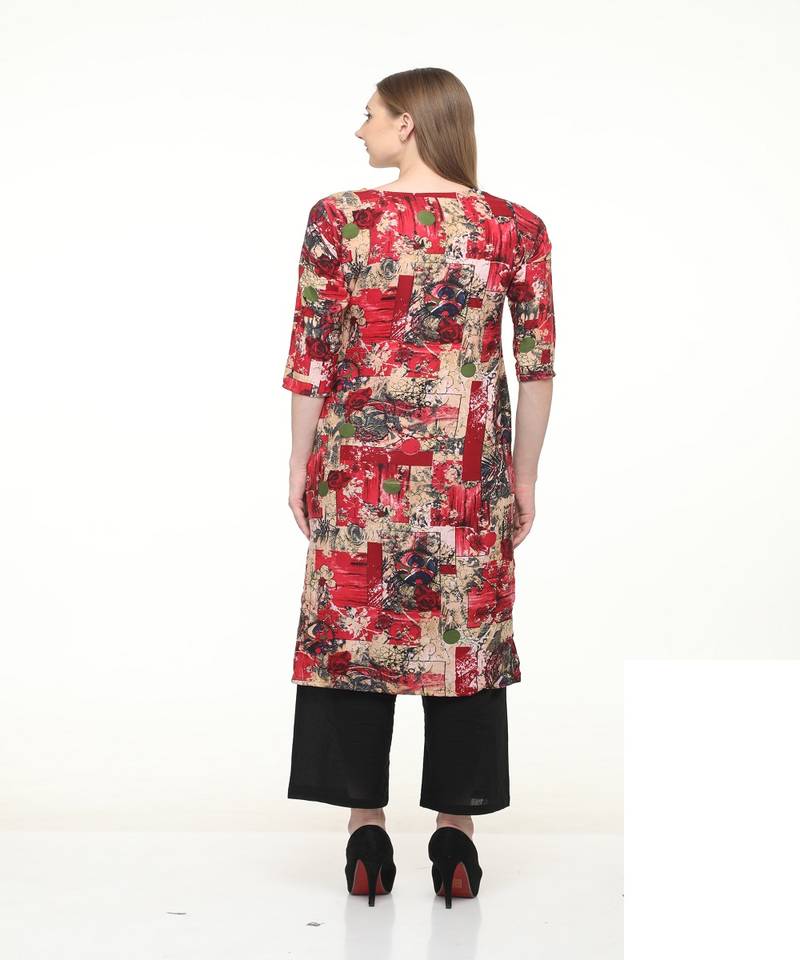 Rayon Straight Multi Kurta