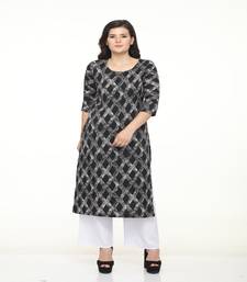 Crepe Straight Black Kurta