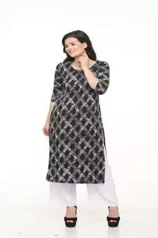 Crepe Straight Black Kurta