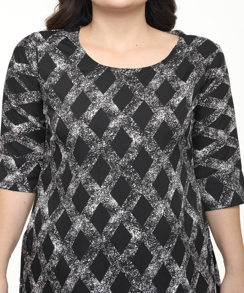 Crepe Straight Black Kurta