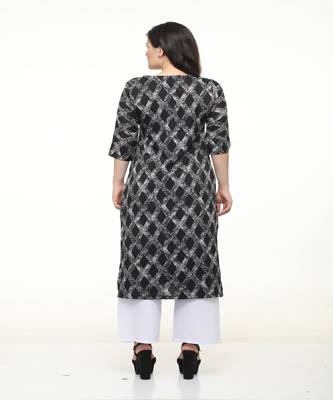 Crepe Straight Black Kurta 5