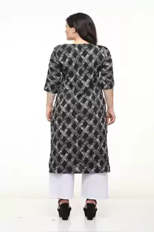 Crepe Straight Black Kurta