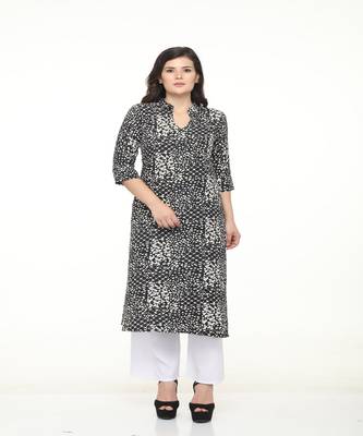 Crepe Straight Black Kurta 1