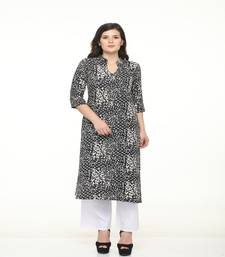 Crepe Straight Black Kurta