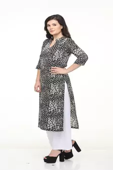 Crepe Straight Black Kurta