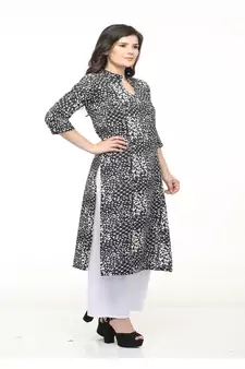 Crepe Straight Black Kurta