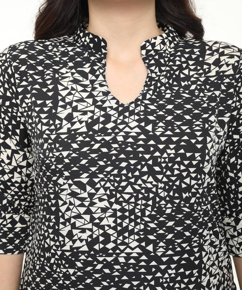 Crepe Straight Black Kurta