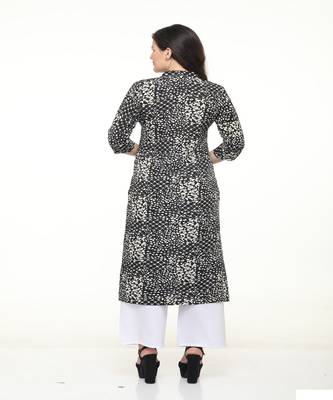 Crepe Straight Black Kurta 5