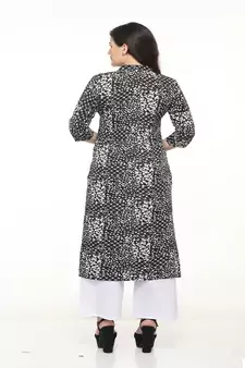Crepe Straight Black Kurta