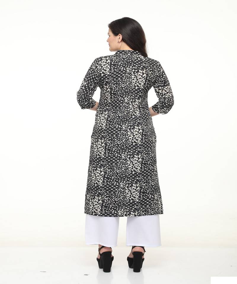 Crepe Straight Black Kurta