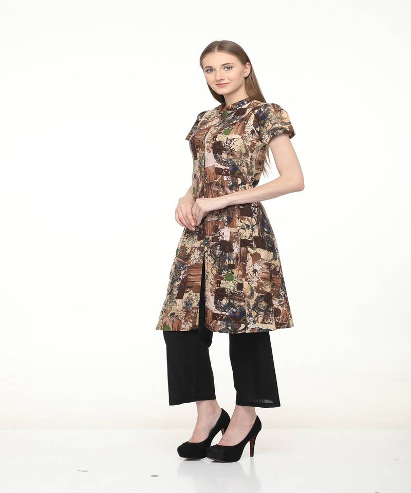 Rayon Multi Straight Printed Kurta