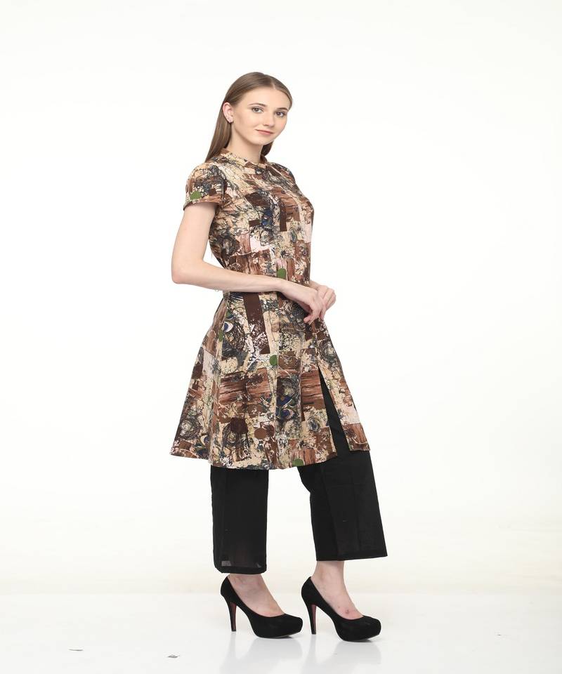 Rayon Multi Straight Printed Kurta