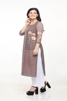 Crepe Straight Multi Kurta