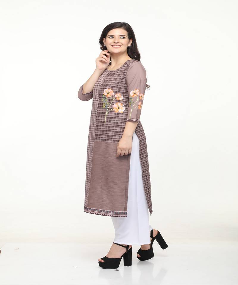 Crepe Straight Multi Kurta