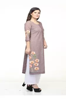 Crepe Straight Multi Kurta