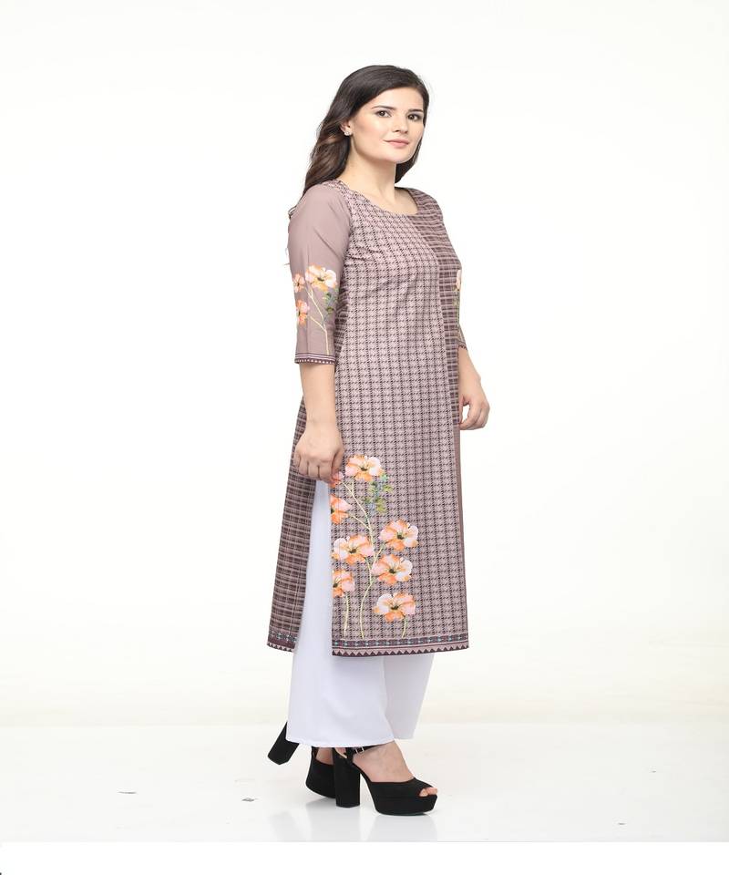Crepe Straight Multi Kurta