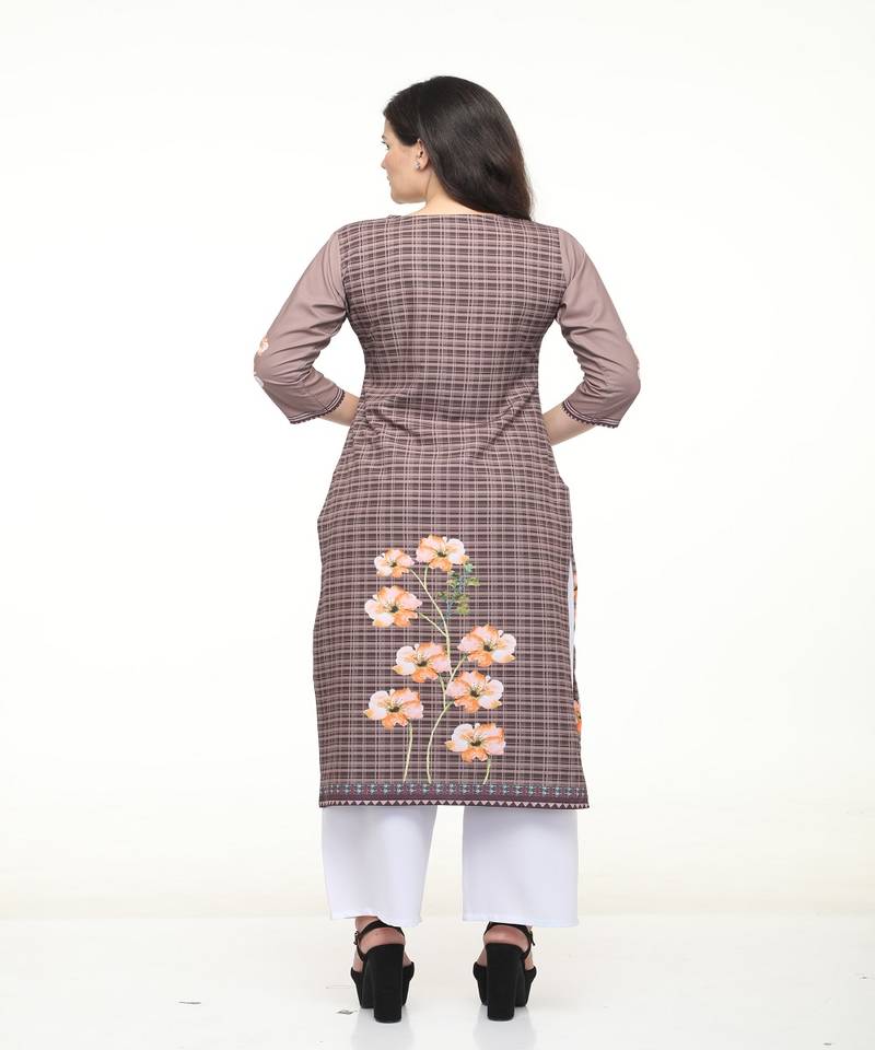 Crepe Straight Multi Kurta