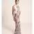 Payal Singhal Ivory Printed Art Crepe Top with Lilac Printed Art Georgette Saree