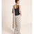 Payal Singhal Navy Colour Art Crepe Top with Cream Printed Art Georgette Saree