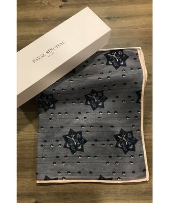 Payal Singhal  Purple Star print full width scarf 1