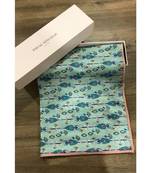 Payal Singhal Blue Ikat Line print full width scarf