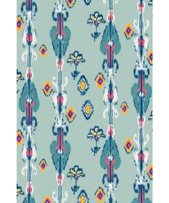 Payal Singhal Blue Ikat Line print full width scarf 2