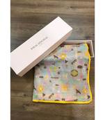 Payal Singhal Lavender Orange Bandhani Kilim print full width scarf