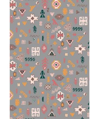Payal Singhal Grey Bandhani Kilim print full width scarf 2