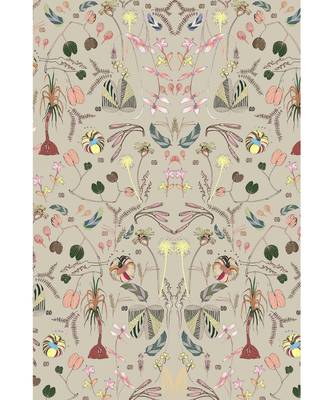 Payal Singhal Khaki Forest print full width scarf 2