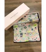 Payal Singhal Lavender Lime Bandhani Kilim print full width scarf