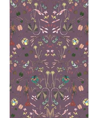 Payal Singhal Eggplant Forest print full width scarf 2
