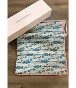 Payal Singhal White Ikat Line print full width scarf