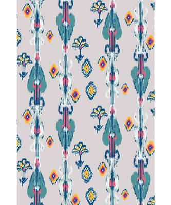 Payal Singhal White Ikat Line print full width scarf 2