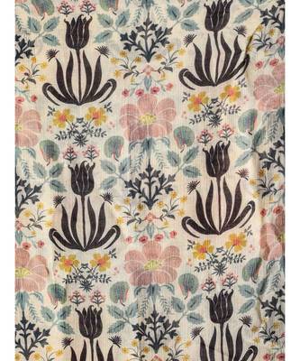 Payal Singhal Cream Tulip Garden print square scarf 2