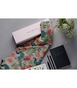 Payal Singhal Khaki Anaar Aur Mor print full width scarf