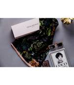 Payal Singhal Black Titli print full width scarf