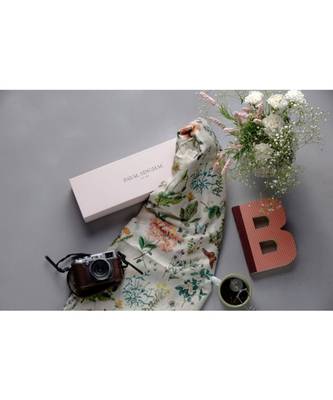 Payal Singhal Ivory Titli print full width scarf 1